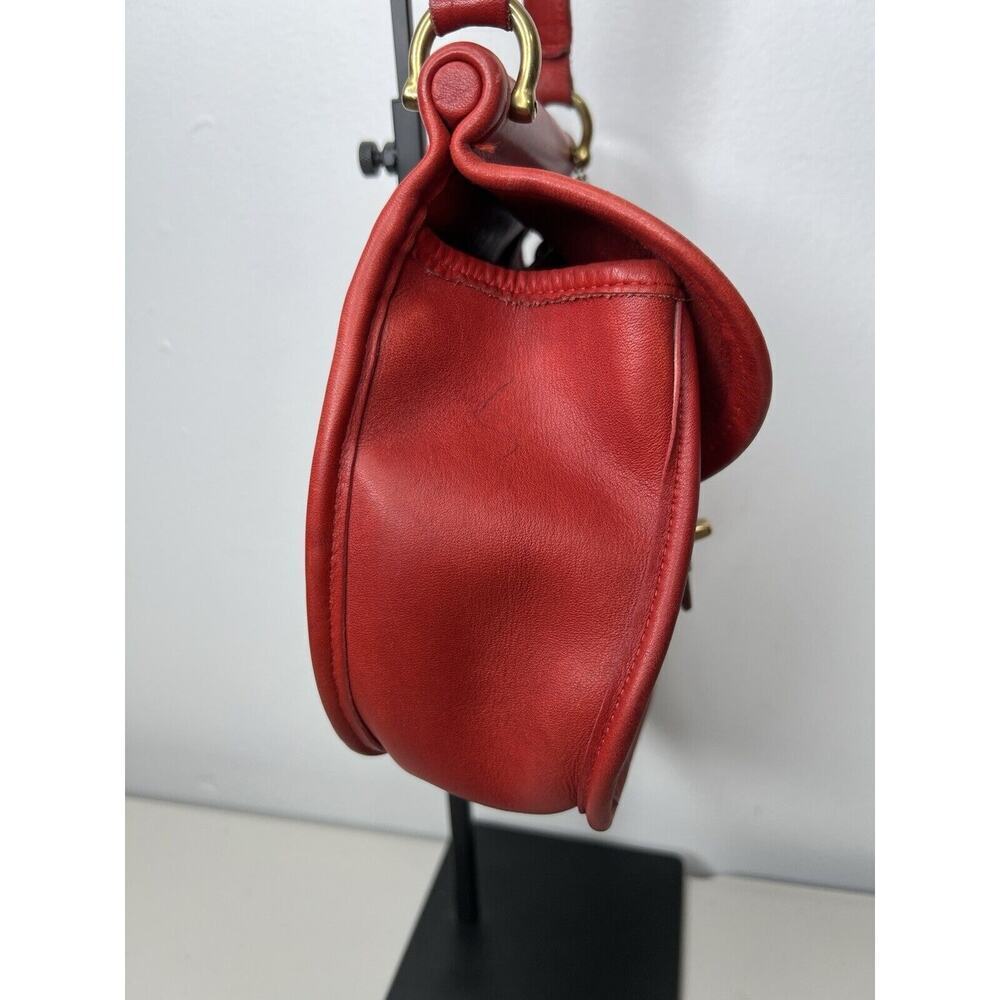 Vintage Red Coach Post Pouch Leather Crossbody Purse GORGEOUS - Picture 8 of 16